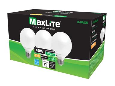 Maxlite 6G25DLED27/G2/3P | 6W Dimmable G25 2700K G2 3P
