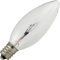 Bulbrite KR10CTC/25 Bulb | 10W 120V B8 Krypton Candelabra Base