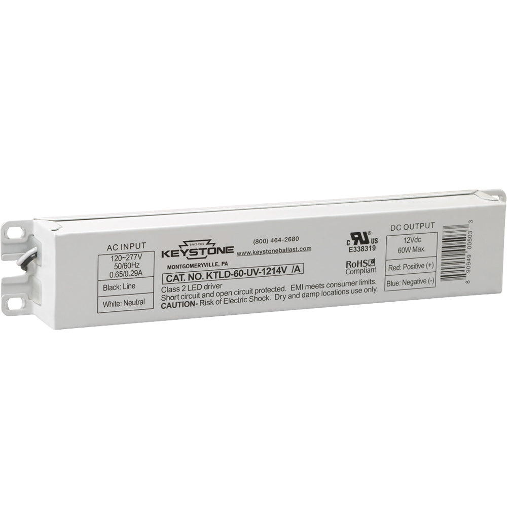 Keystone KTLD-60-UV-12V | 60W Max - Constant Voltage LED Driver - 12V Output