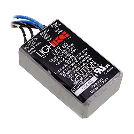 Lightech LET-60W-12V Electronic Transformer - AC - Dimming 60W