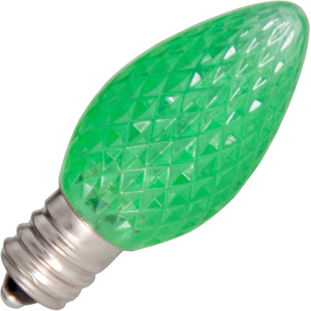Standard - .37W 100-130V C7 Decorative LED - E12 Base - Green