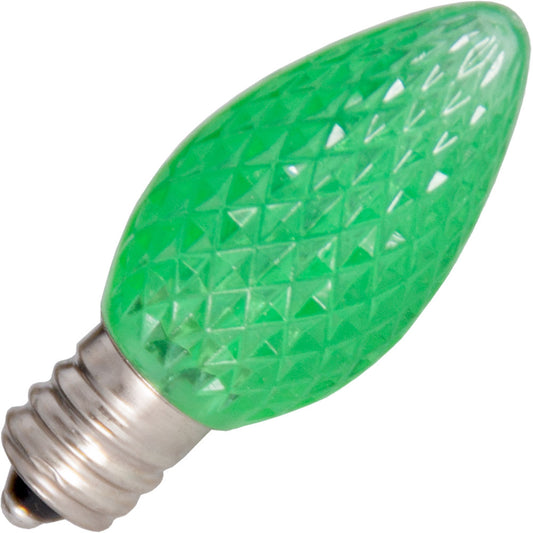 Standard - .37W 100-130V C7 Decorative LED - E12 Base - Green