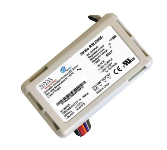 ROAL RSLD035-12 - LED 700mA Constant Current Driver, 29.4W 30-42V 0-10V Dimmable