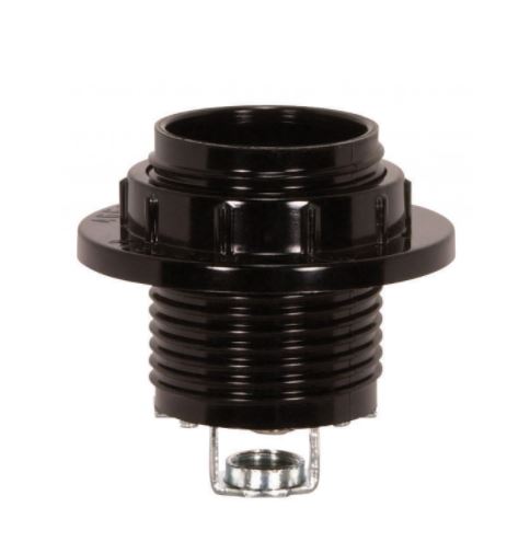 Satco 80-1077 Threaded Socket w/2 1/8" Ring 1/8 IP Hickey, Terminals, 2"H  - 1 1/4"D 660W  250V