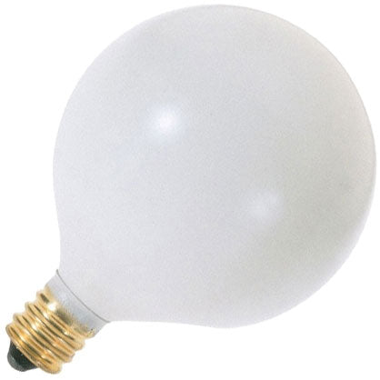 Satco - 60W 120V G16.5 Incandescent - Globe - White - Candelabra Base