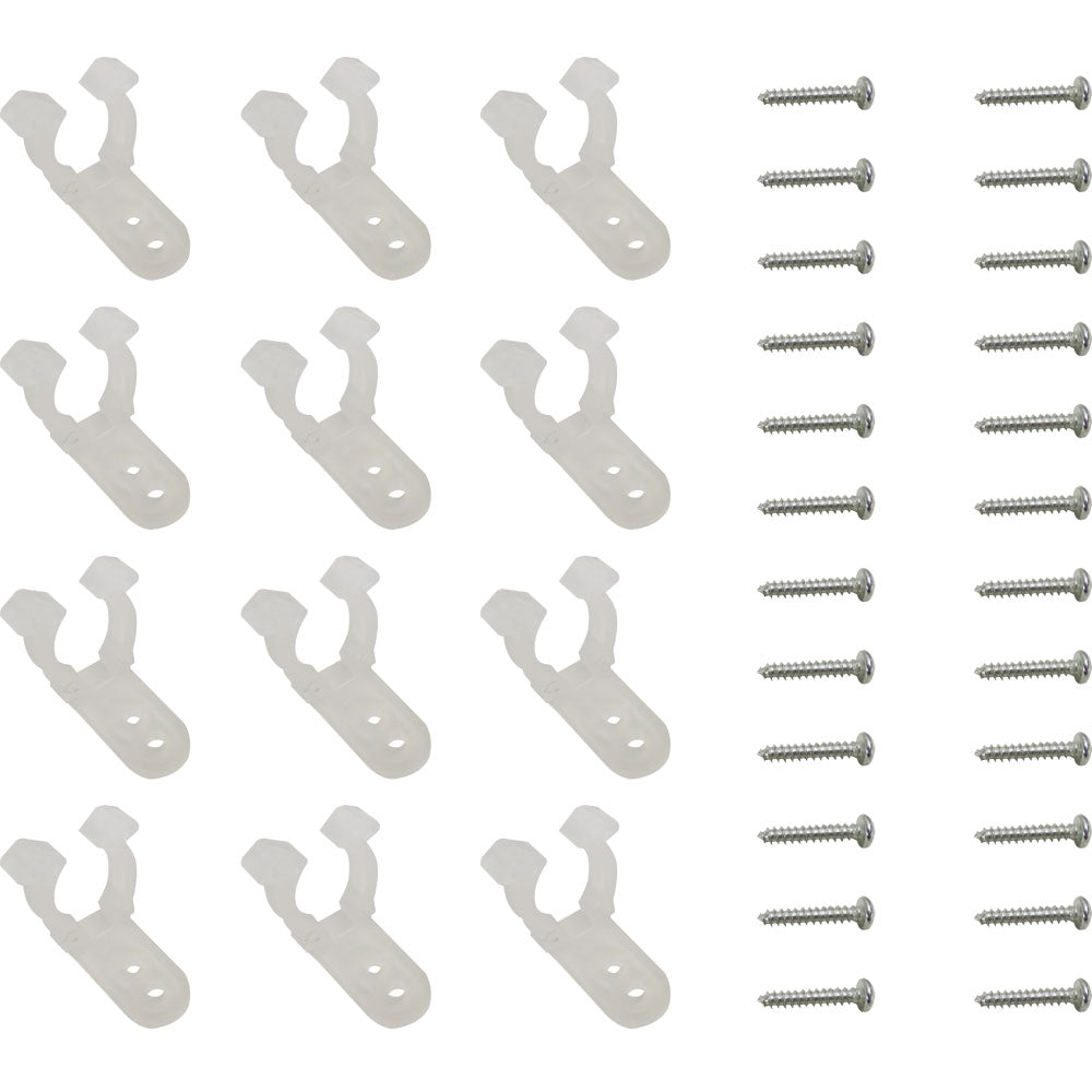 Standard - Mounting Clips for 120V LED Rope Light - 12 Piece Count