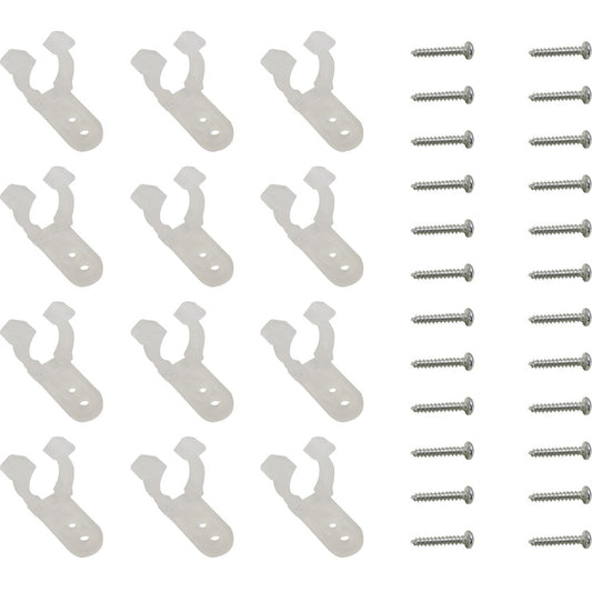 Standard - Mounting Clips for 120V LED Rope Light - 12 Piece Count