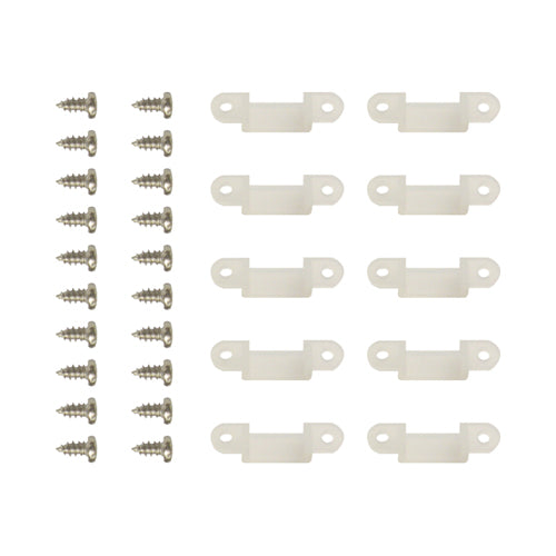 Mounting Clips for 12V Rope & Tape Lights - 10 Piece Count
