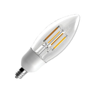 Standard - 5W LED Filament Style - B11 - Clear - Candelabra Base