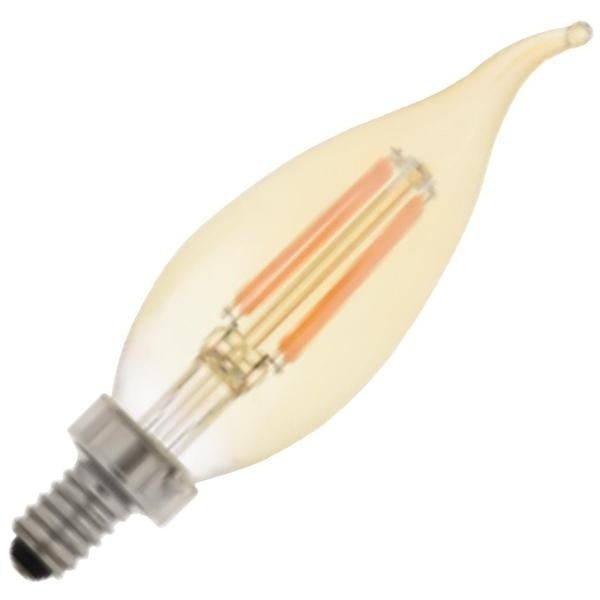 Sylvania 79582 | 3.5W Filament LED - 40W Equal - B10 - Candelabra Base - 2200K Amber