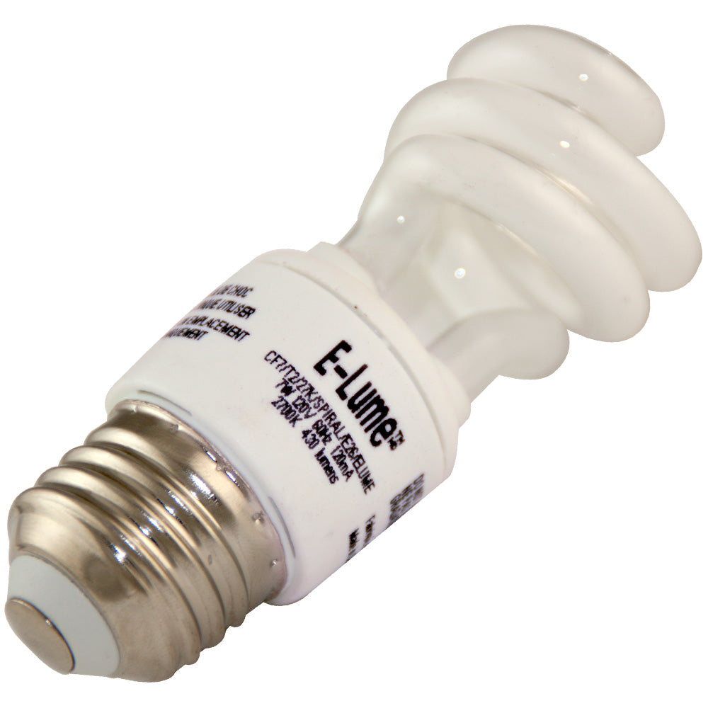 7W CFL - 25W Equal - Warm White Light