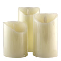 LED Illuminated Wax Candles - Flicker - 4", 5", 6" Height - Three Candle Pack