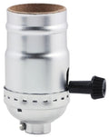 Westinghouse 7040600 | 3-Way Turn-Knob Socket Brushed Nickel Finish