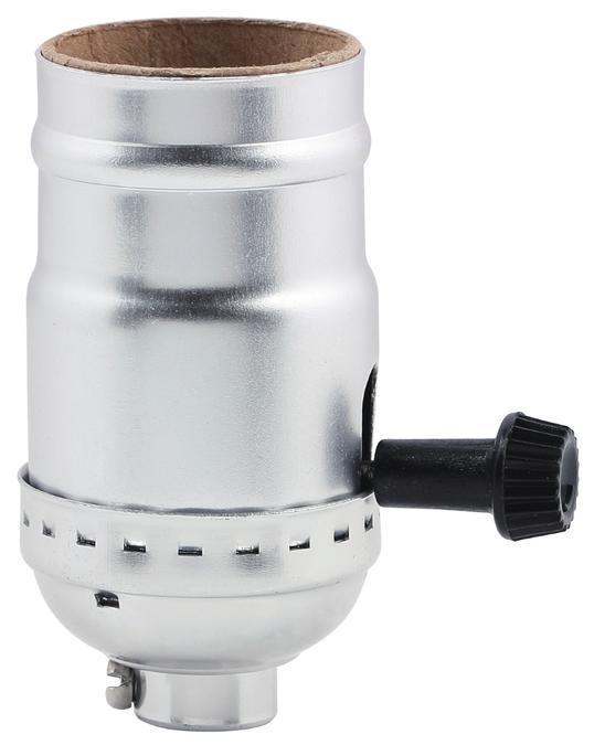 Westinghouse 7040600 | 3-Way Turn-Knob Socket Brushed Nickel Finish