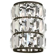 Westinghouse 8507600 | Crystal Prism & Oil Rubbed Bronze Cylinder Shade