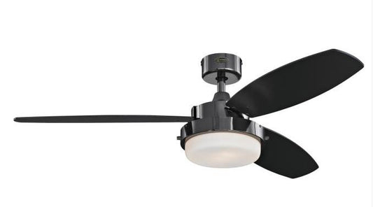 Westinghouse 7205300 | 52" Gun Metal Finish Reversible Blades (Black/Applewood)
