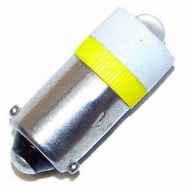 Picture of Eiko 120V Miniature LED - Miniature Bayonet Base - Yellow Light - 10/Pk