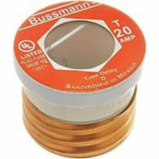 Picture of Bussman 20 AMP Time Delay Plug Fuse